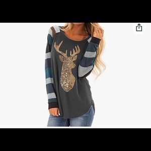 Reindeer long sleeve top